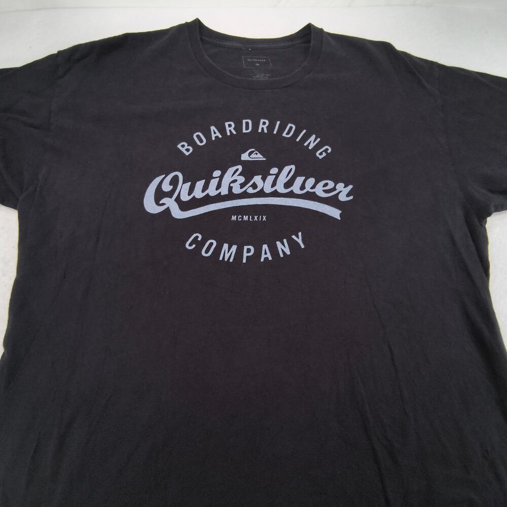 Quiksilver Boarding Company Crew Neck Short Sleeve T Shirt Mens Size 2XL Black